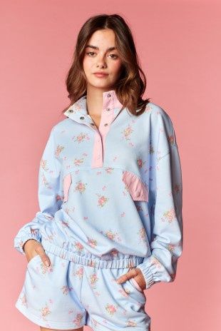 Floral Snap Button Lounge Set