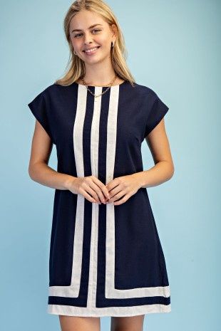 Linen Round Neck Dress