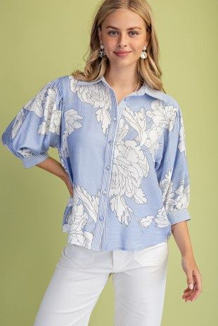 Floral Print Button Down