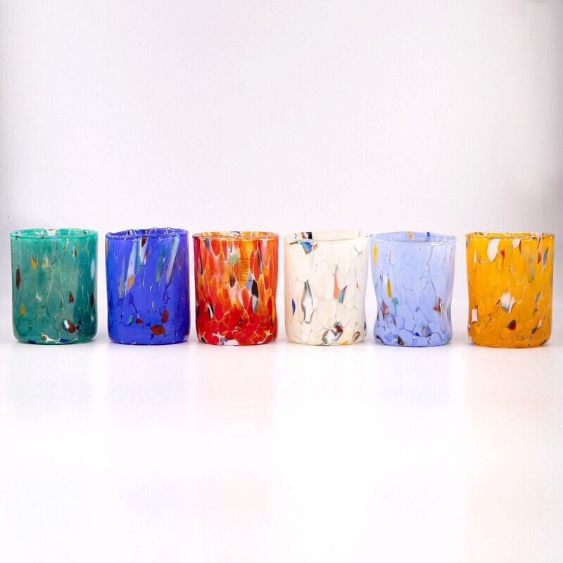 Bicchieri Mignon Colorati - Confezione 6 pezzi in vetro soffiato di Murano 40ml