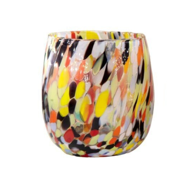 Bicchieri Botte Arlecchino- Confezione 6 pezzi in vetro soffiato di Murano 300 ml