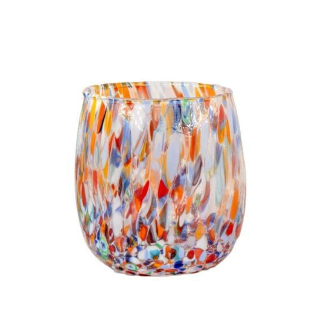 Bicchieri Botte Millefiori - Confezione 6 pezzi in vetro soffiato di Murano 300ml