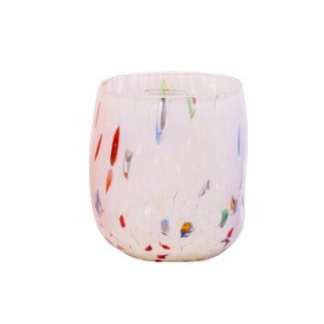 Bicchieri Botte BIANCO - Confezione 6 pezzi in vetro soffiato di Murano 300 ml