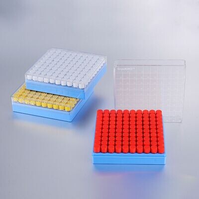 CryoKING® Racked Vials 1.5mL Vials +2in. Box (100-well), 6 Bags/Pack, 2 Packs/Case