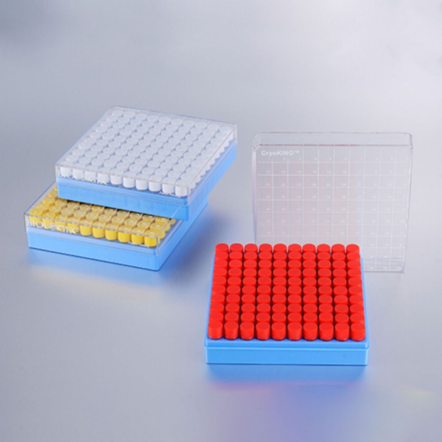 CryoKING® Racked Vials 1.5mL Vials +2in. Box (100-well), 6 Bags/Pack, 2 Packs/Case