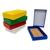 Slide Storage Boxes25-place cork, Assorted colors, 5 /Pack,4 Packs/Case