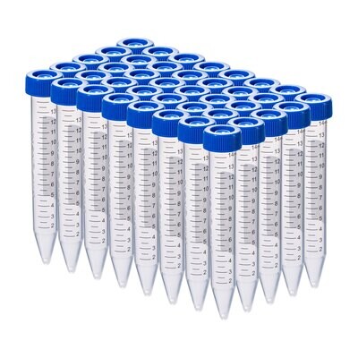Biologix Centrifuge Tubes-15mL, Conical Bottom, Rack Pack, 50 Tubes/Rack, 10 Racks/Case