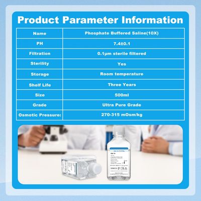 Biologix® PBS Buffer (10×), pH7.4, Sterile, 500mL/ Bottle, 10 Bottles/Case