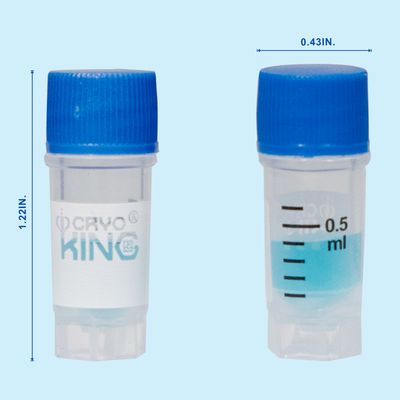 Cryogenic Vials-0.5ml (External Thread) Non-barcoded , Case of 1000