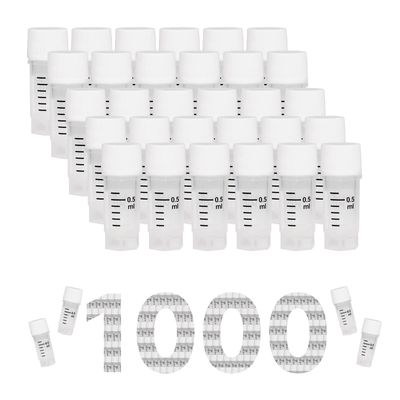 Cryogenic Vials-0.5ml (External Thread) Non-barcoded , Case of 1000