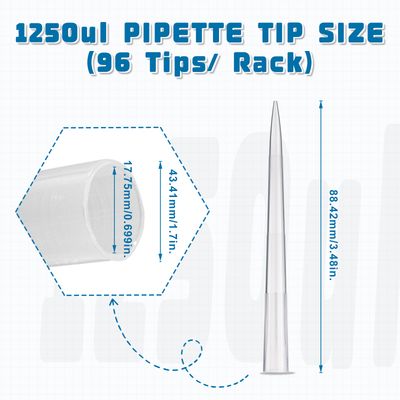 Biologix Universal Pipet Tips-1000μl Long, L: 89mm, 96 Pieces/Rack, 6 Racks/Pack, 10 Packs/Case