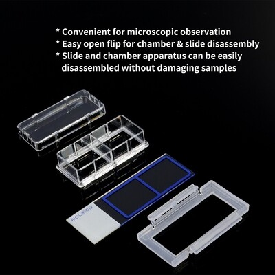 Biologix® Cell Culture Slides, 1/2/4/8-well Case of 12