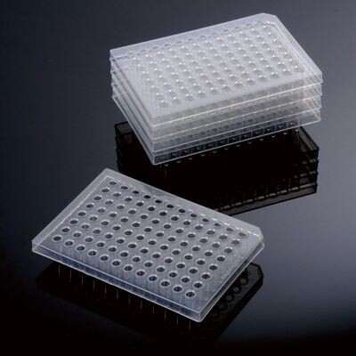 Biologix® Half-Skirted PCR Plates, 96-Well for 0.2ml Tube, Clear, Pack of 25, Case of 100