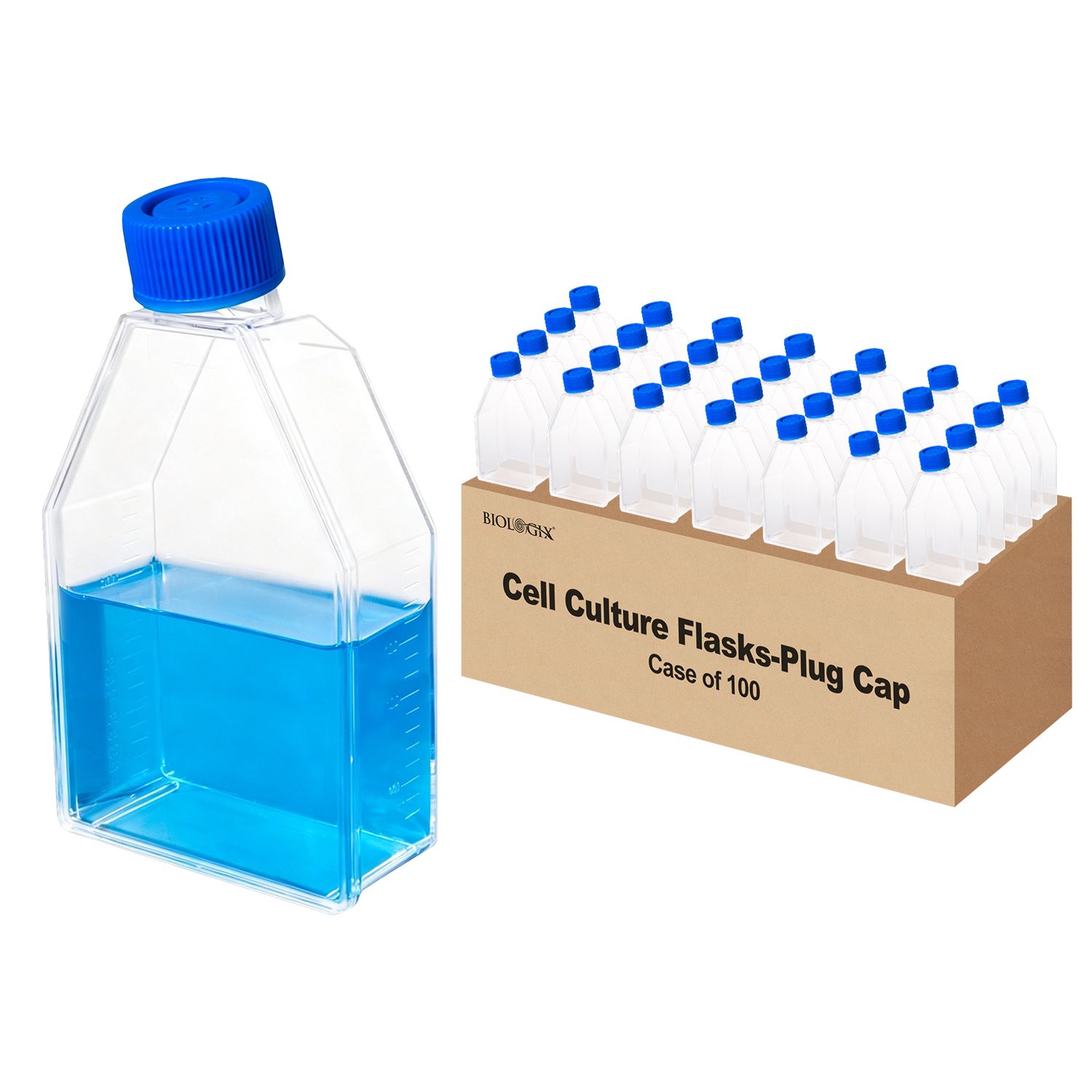 Biologix® Cell Culture Flasks-75cm²,  5 Pcs/Pack, 20 Packs/Case