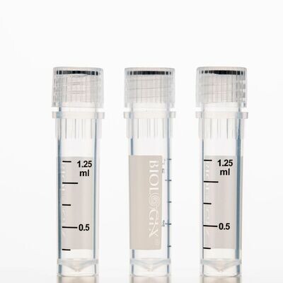 Cryogenic Vials-2.0 mL (47.5mm, Self-Standing), with writing area, 50/Bag, 500/Pack, 2000/Case