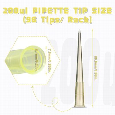 Biologix Universal Pipet Tips-200μl, Sterile, 96 Pieces/Rack, 10 Racks/Pack, 10 Packs/Case