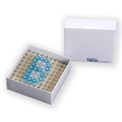 CryoKING® Premium Cardboard Cryogenic Boxes-2in, 5 Pieces/pack, 20 Packs/Case