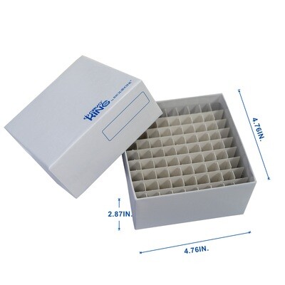 Biologix® Premium Cardboard Cryogenic Boxes-3in, 5 Pieces/pack, 20 Packs/Case