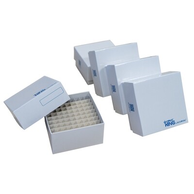 Biologix® Premium Cardboard Cryogenic Boxes-3in, 5 Pieces/pack, 20 Packs/Case
