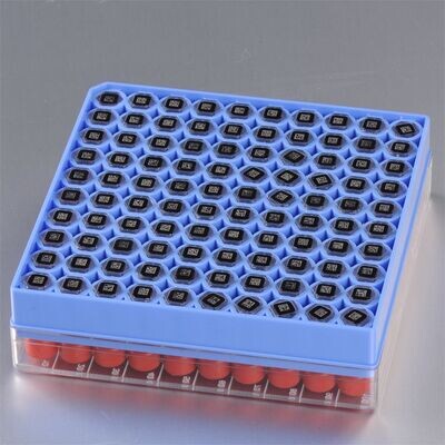 CryoKING® Racked Vials 0.5mL Vials +1in. Box (100-well), 6 Bags/Pack, 2 Packs/Case