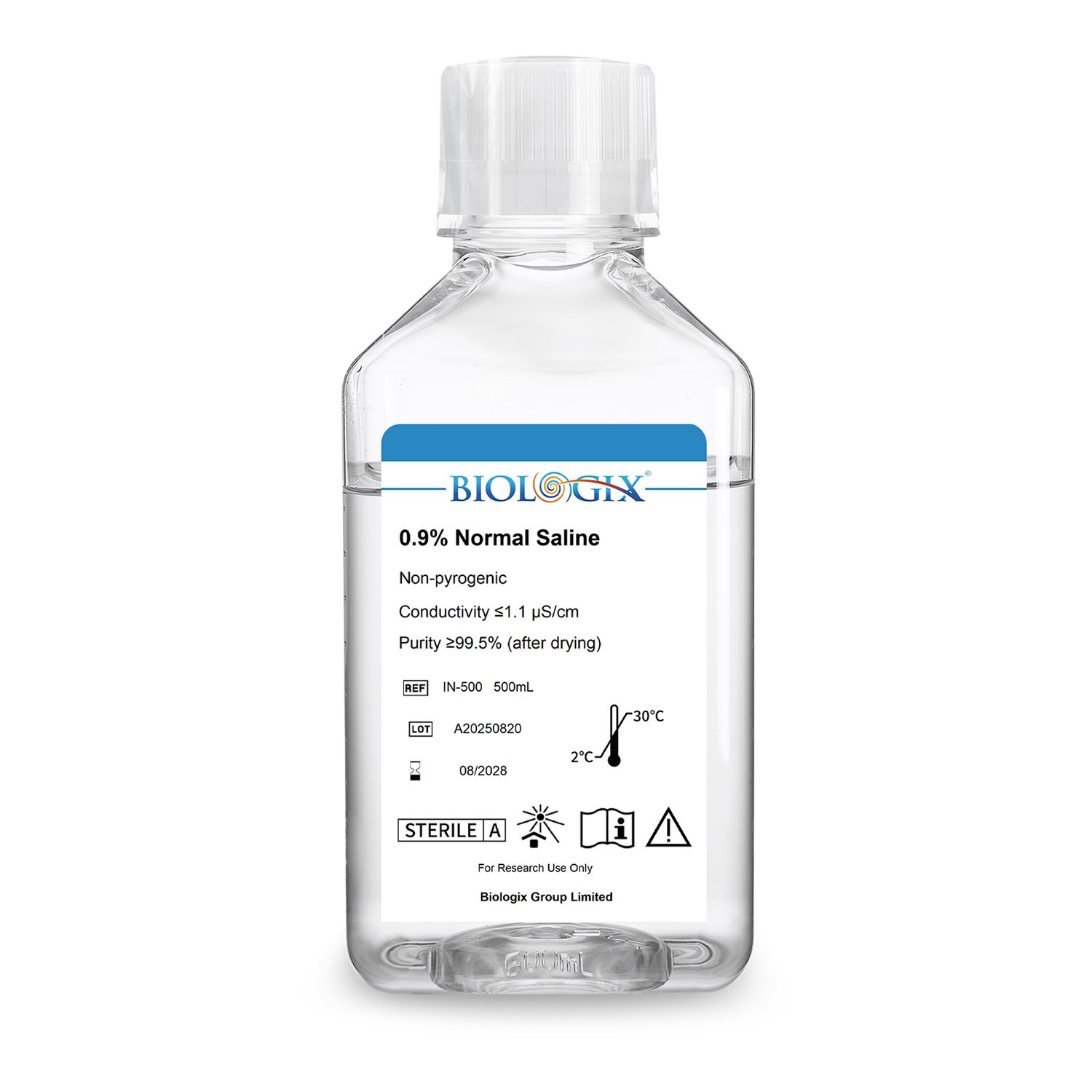 Biologix® 0,9 % Natriumchlorid‑Lösung, 500 mL/Flasche, 10 Flaschen/Karton