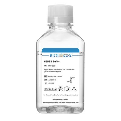 Biologix® HEPES Buffer, pH7.3, Sterile, 500mL Bottle, 10 Bottles/Case