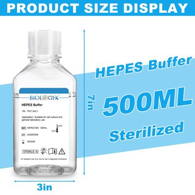 Biologix® HEPES Buffer, pH7.3, Sterile, 500mL/Bottle