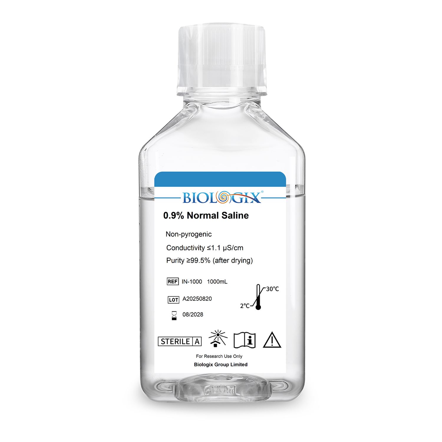 Biologix® 0.9% Normal Saline Solution, 1000mL/Bottle