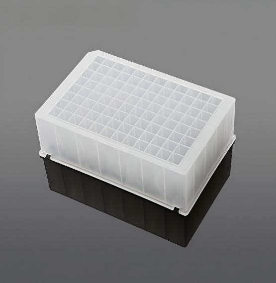 Biologix® 96 Square Deep Well Plate ,2.2ml, V bottom, DNase &amp; RNase free,  Without Cap, Non-Sterile, 5 Pieces/Bag, 2 Bags/Pack,  5 Packs/Case, 50 Pieces/Case
