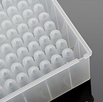 Biologix® 96 Square Deep Well Plate ,2.2ml, V bottom, DNase &amp; RNase free,  Without Cap, Non-Sterile, 5 Pieces/Bag, 2 Bags/Pack,  5 Packs/Case, 50 Pieces/Case