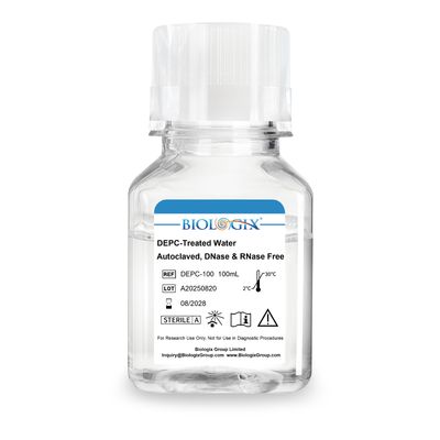 Biologix® DEPC-Treated Water, DNase &amp;RNase free, 100 mL/Bottle,20 Bottles/Case