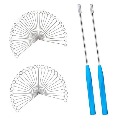 Biologix® Reusable Nichrome Inoculation Loops, 90 Pcs with 2 Copper Handles, 3 mm & 5 mm Diameters, for Microbiology, Mycology and Laboratory Research Biologix® Reusable Nichrome Inoculation Loops, 90 Pcs with 2 Copper Handles, 3 mm & 5 mm Diameters, for Microbiology, Mycology and Laboratory Research