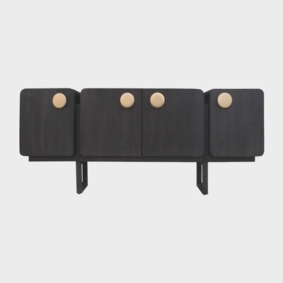 Wood, 70L Modern Sideboard, Black (NLA)