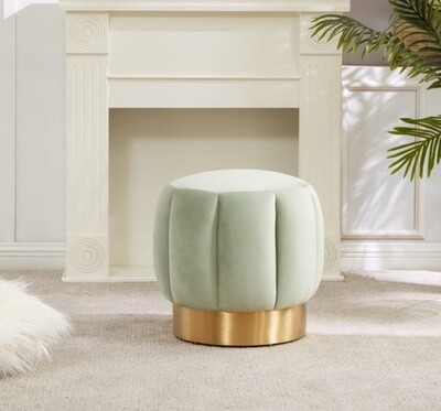Mint Channel Tufted Ottoman