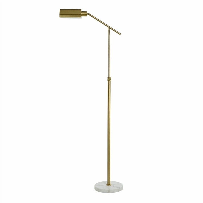 Gold Floor Lamp w/ Marble Base