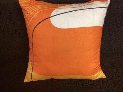 Orange Abstract Pillow Cover (18”x18”)