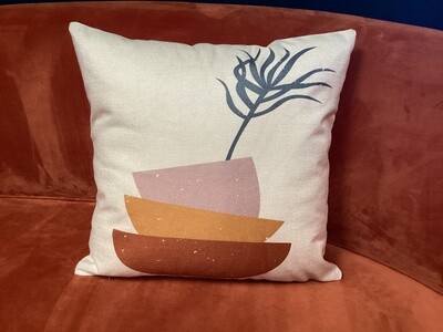 Flower Abstract Pillow Cover (18”x18”)