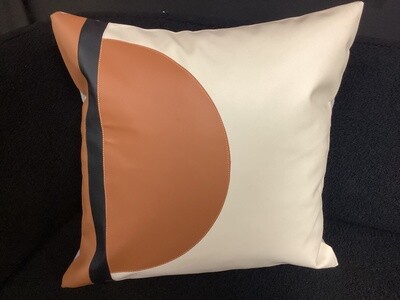 Modern Leather Pillow Cover (18”x18”)