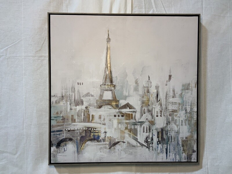 28”x28” Paris Cityscape