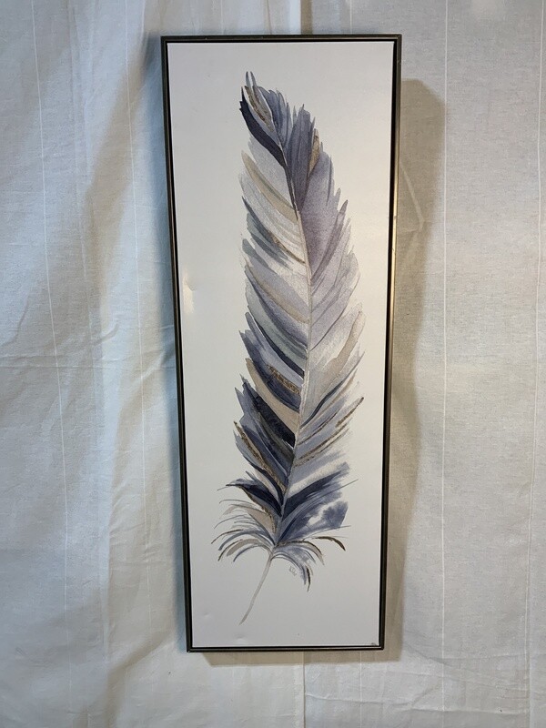 12” X 36” Feather Watercolor Print
