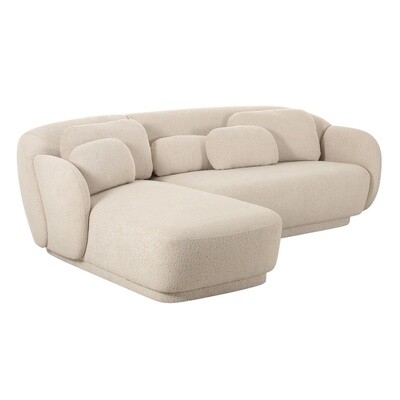 Misty Cream Boucle Sectional - LAF
