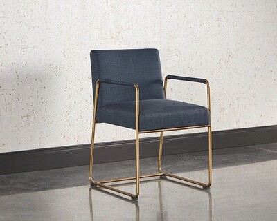 Balford Dining Armchair-Navy
