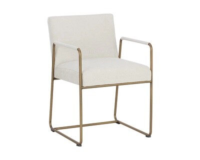 Balford Dining Armchair-Ivory