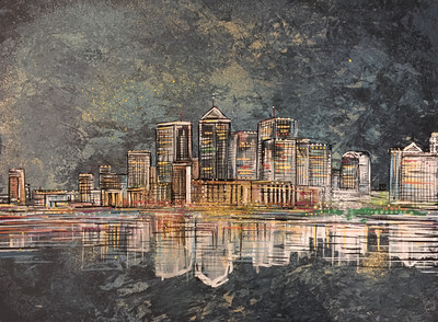 London Docklands - Original Painting On Canvas