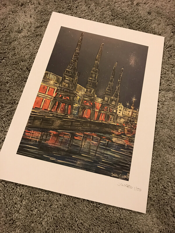 Bristol Cranes 2 - Print - A3 Limited Edition 1 of 50