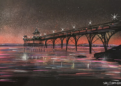 Clevedon Pier - Original Painting On Card