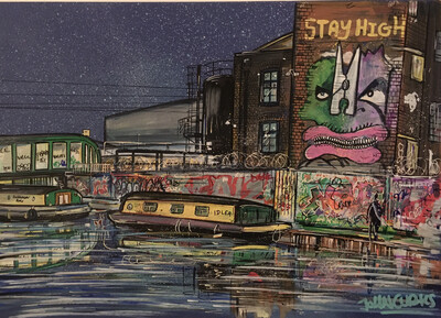 Stay high - Original Painting on Card Stay high - Original Painting on Card