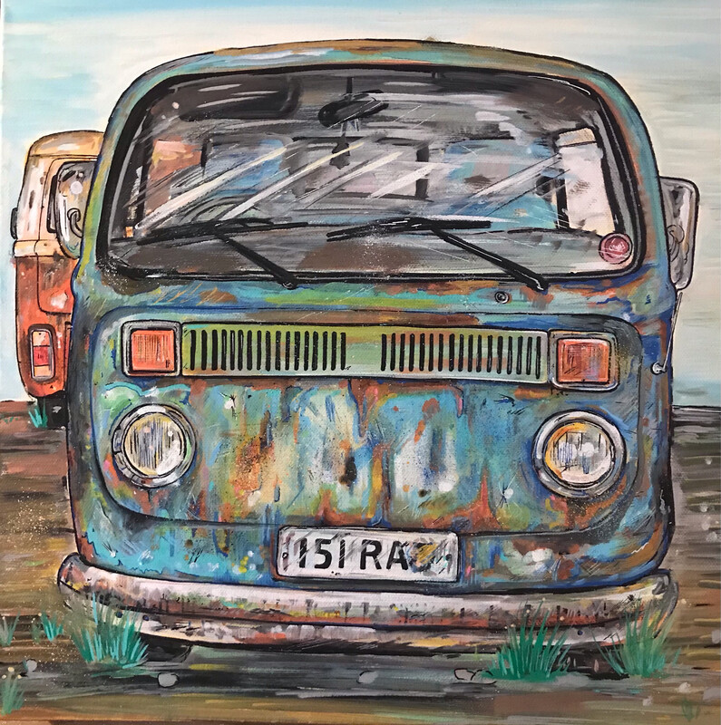Camper Van - Original Canvas - On Sale - Collection Only!