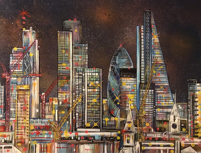 London Cranes - Painting On Canvas