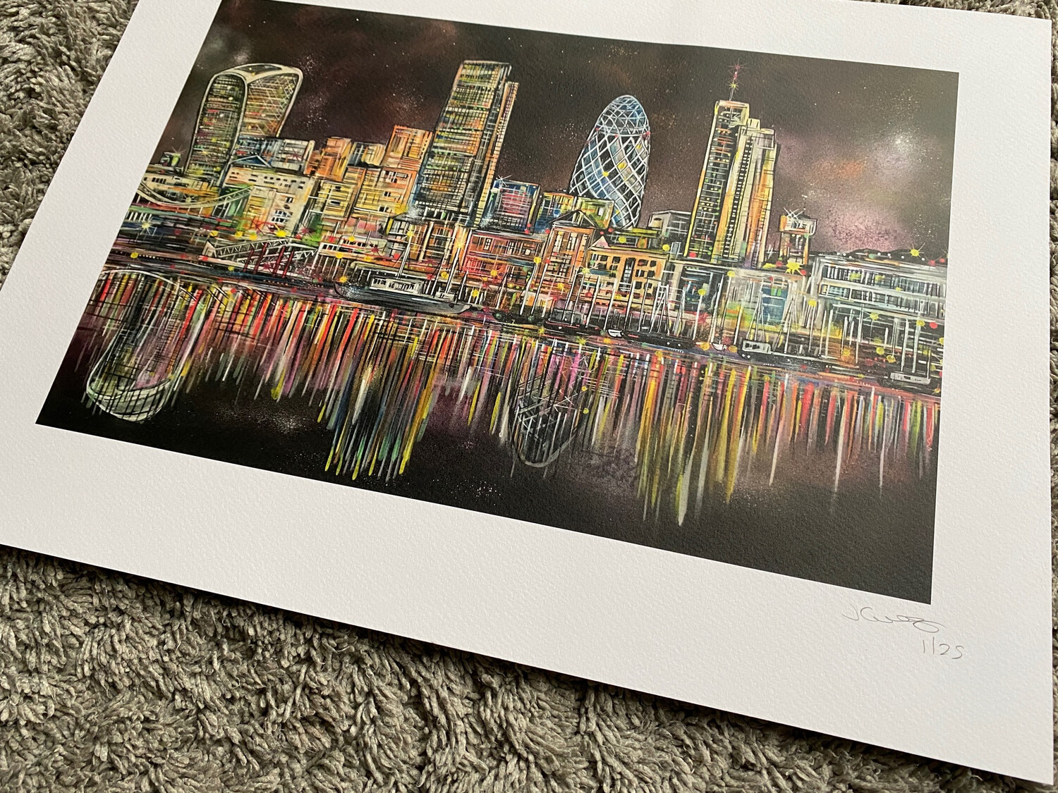 London Skyline at Night  - Limited Edition Print 